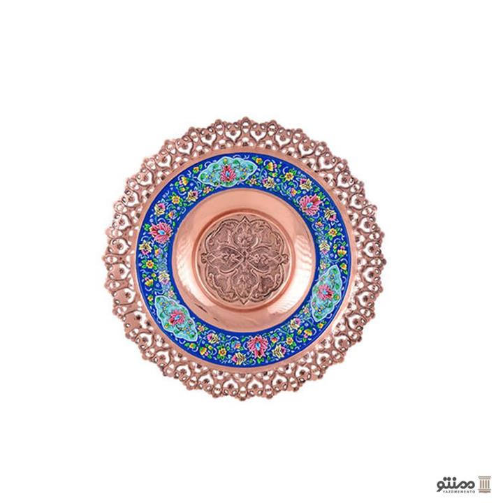 بشقاب مس و پرداز آقاجانی مدل شبکه بری دهنه ۴۵